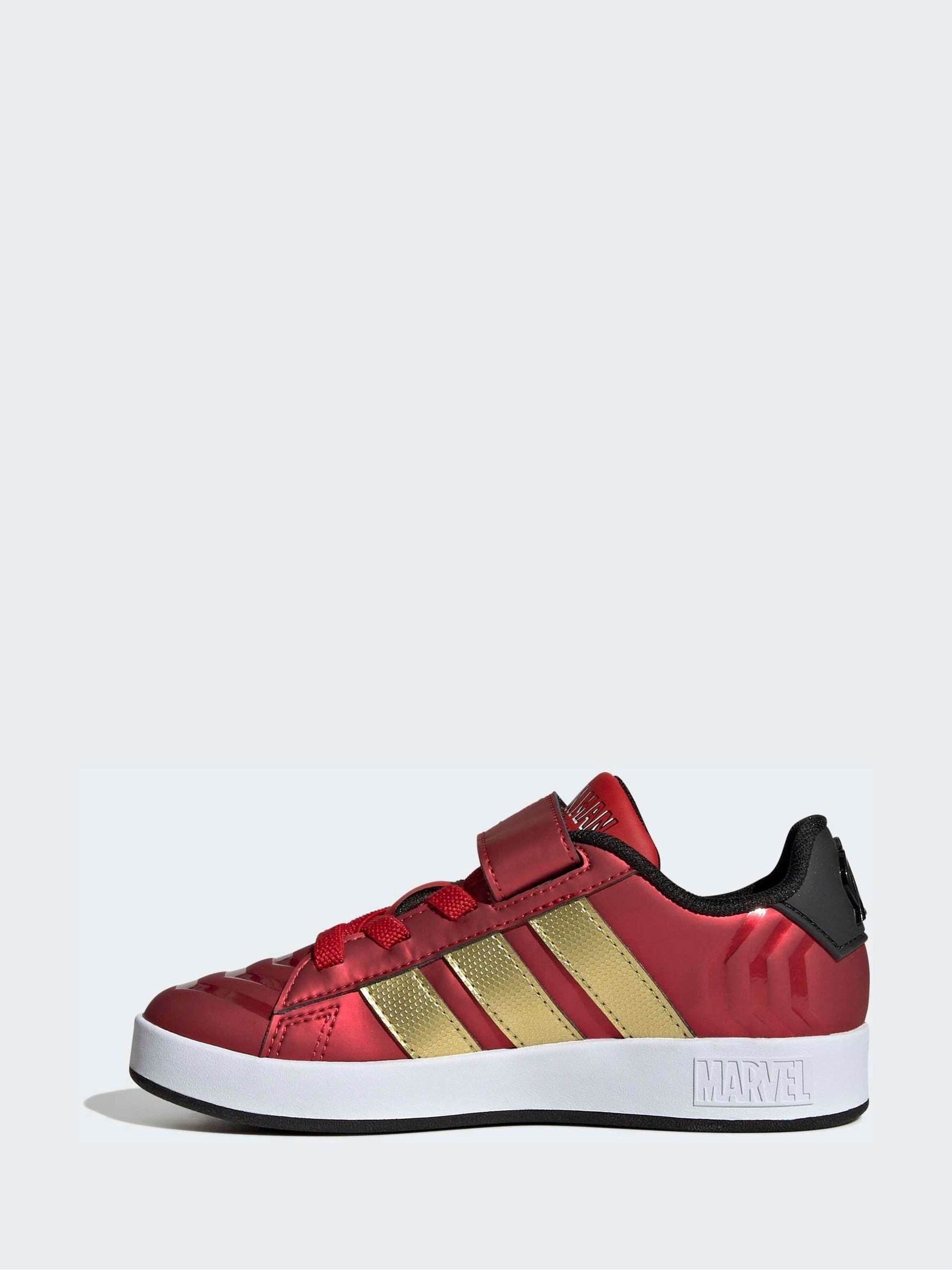 adidas Red Marvel Iron Man Grand Court Trainers image 4