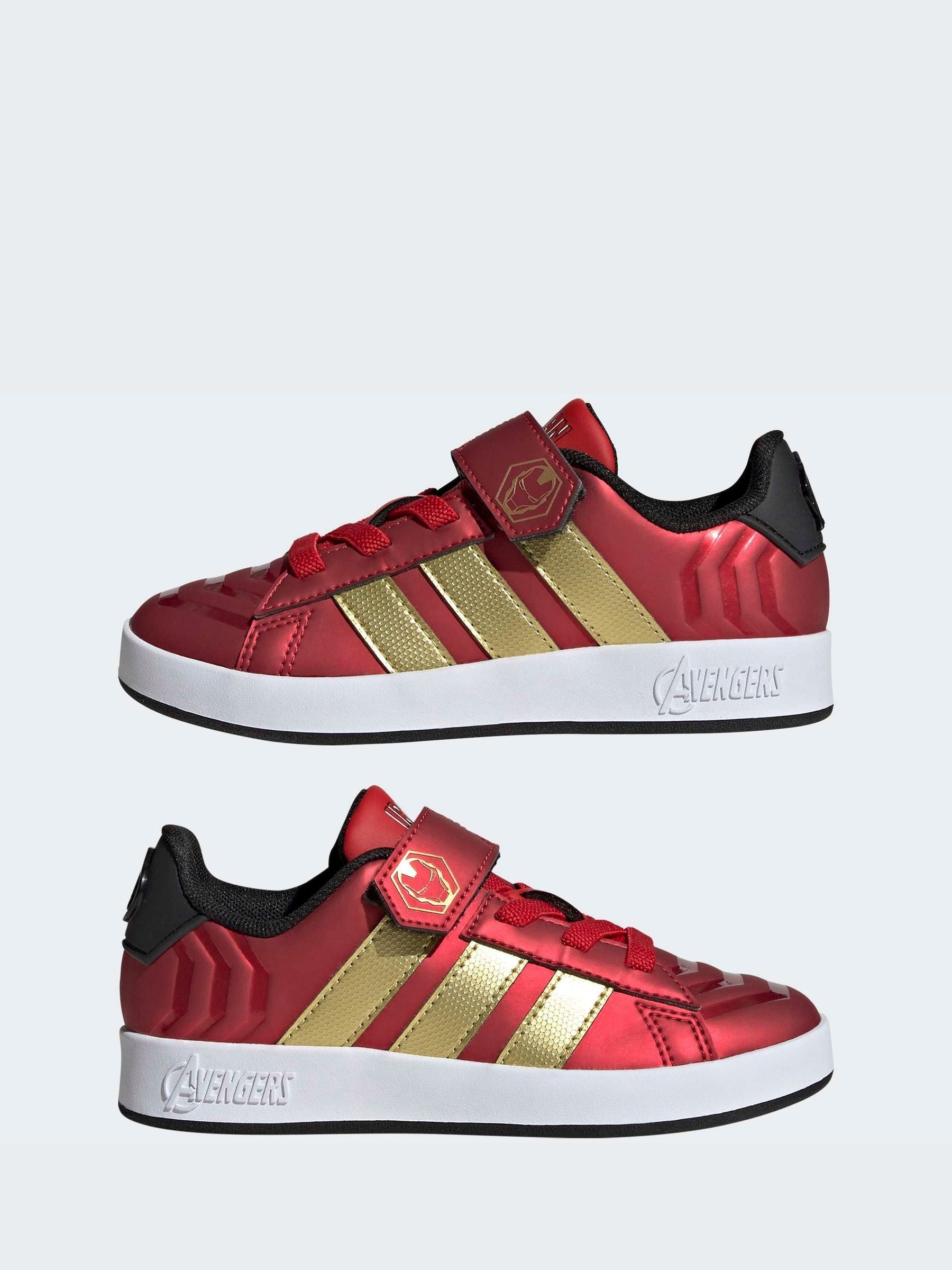 adidas Red Marvel Iron Man Grand Court Trainers image 5