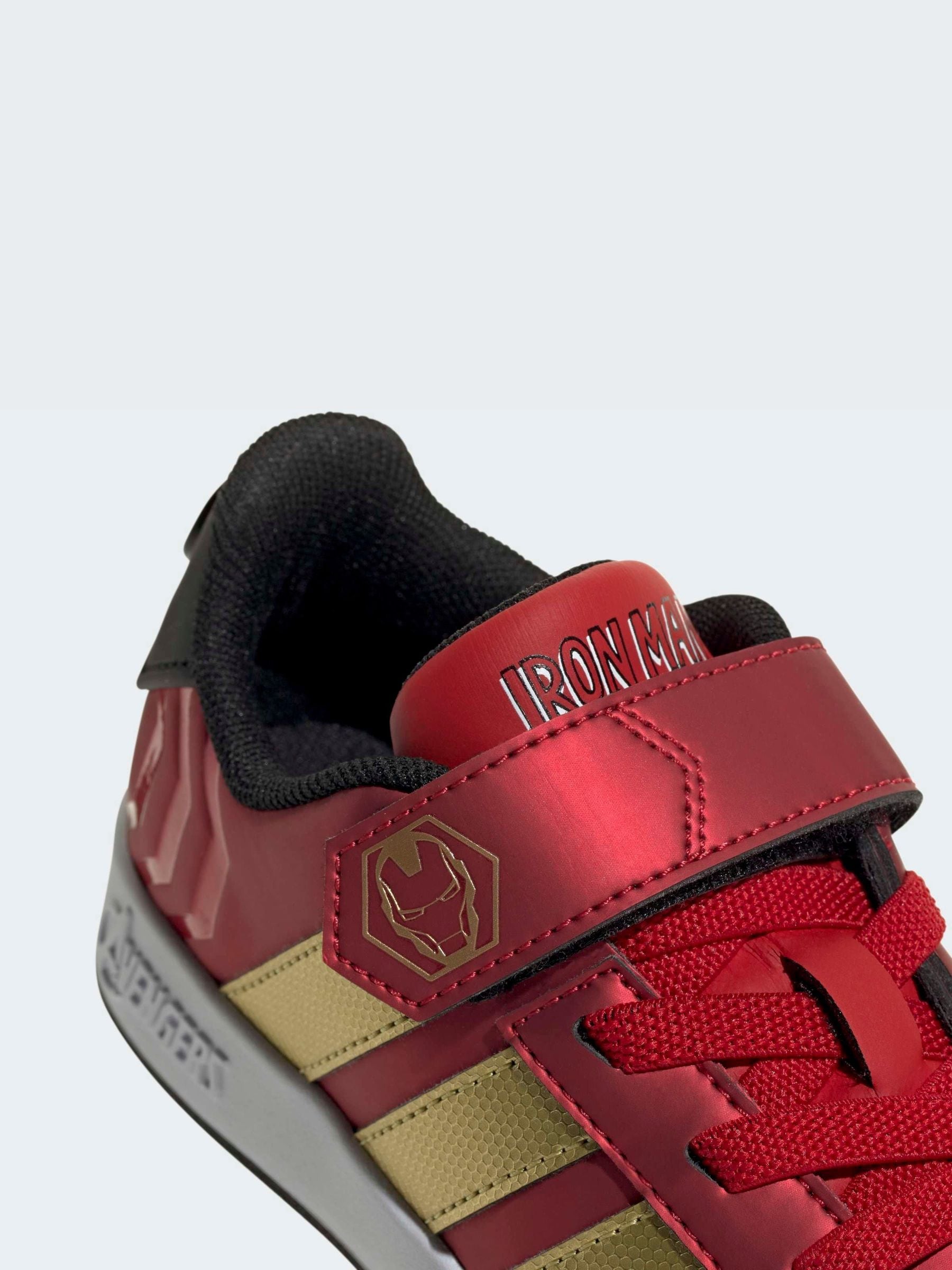 adidas Red Marvel Iron Man Grand Court Trainers image 8