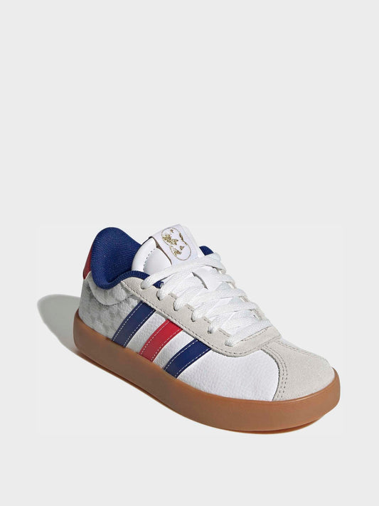 adidas White/Navy VL Court 3.0 Junior Trainers image 1