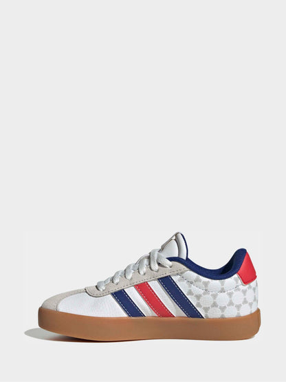 adidas White/Navy VL Court 3.0 Junior Trainers image 3
