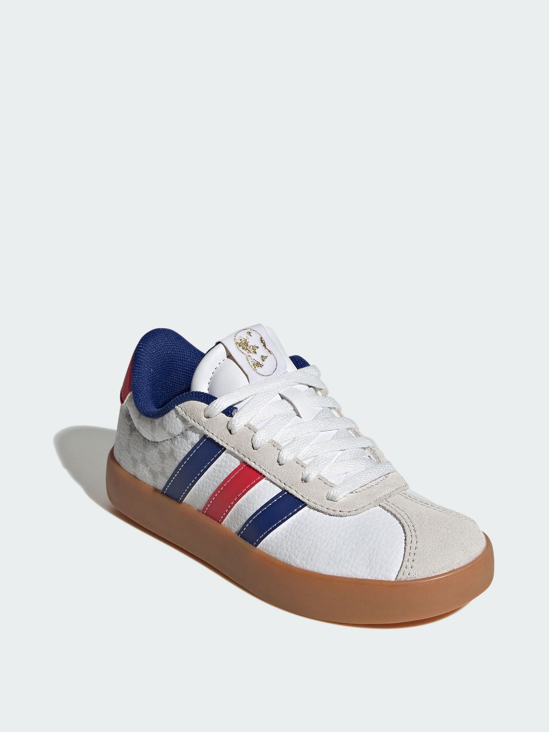 adidas White/Navy VL Court 3.0 Junior Trainers image 4