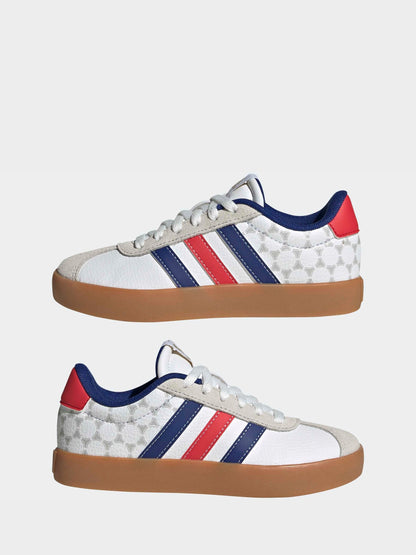 adidas White/Navy VL Court 3.0 Junior Trainers image 8