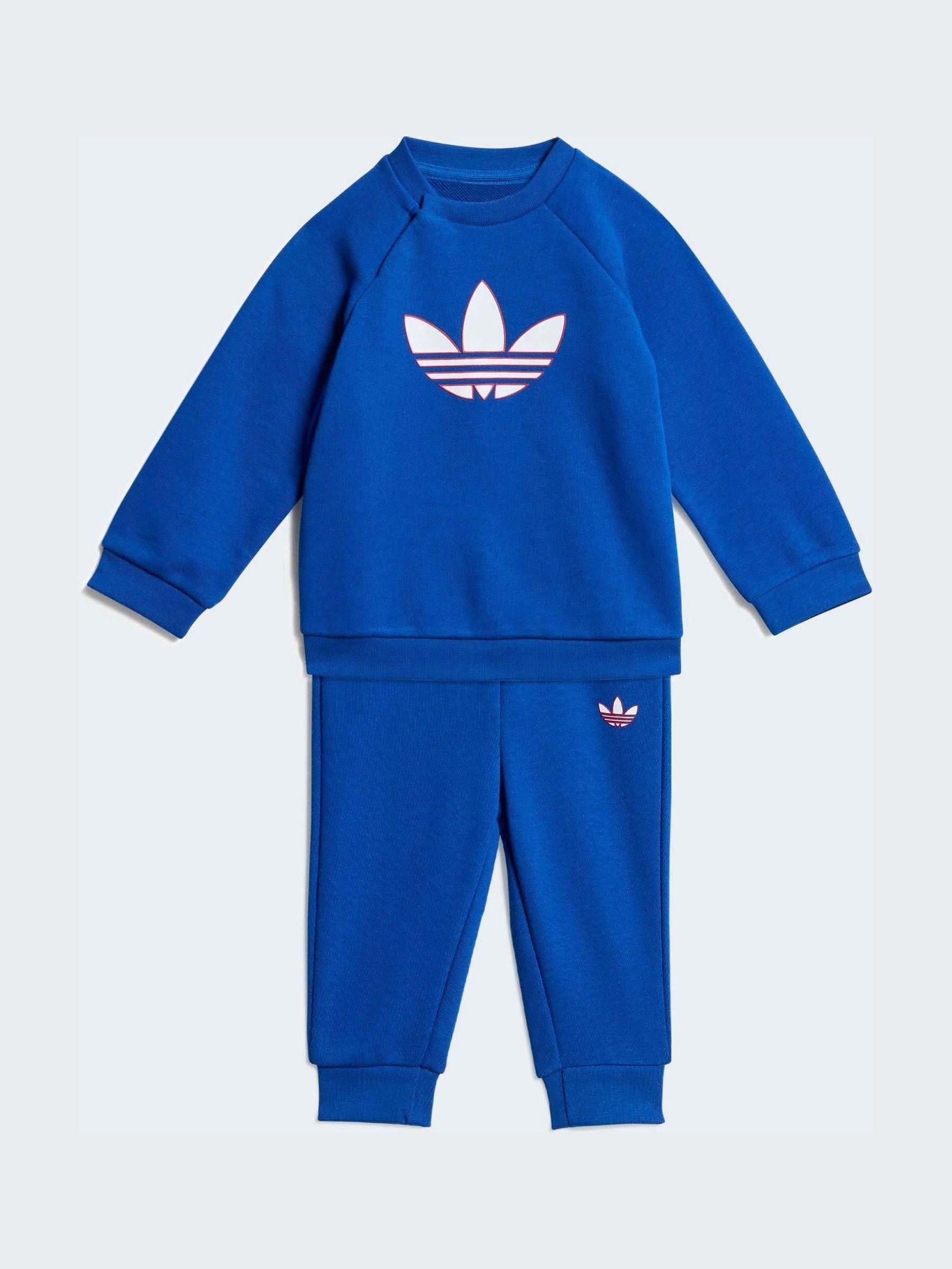 adidas Originals Blue Trefoil Sweatshirt and Jogger Infant Set image 1