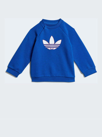 adidas Originals Blue Trefoil Sweatshirt and Jogger Infant Set image 2