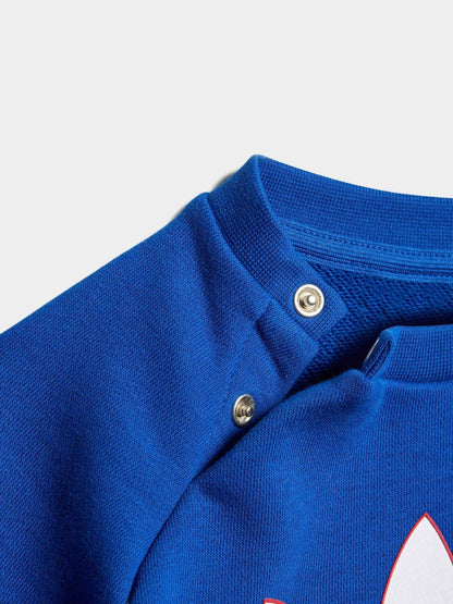 adidas Originals Blue Trefoil Sweatshirt and Jogger Infant Set image 6