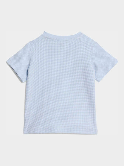 adidas Originals Blue Waffle T-Shirt and Shorts Set image 3