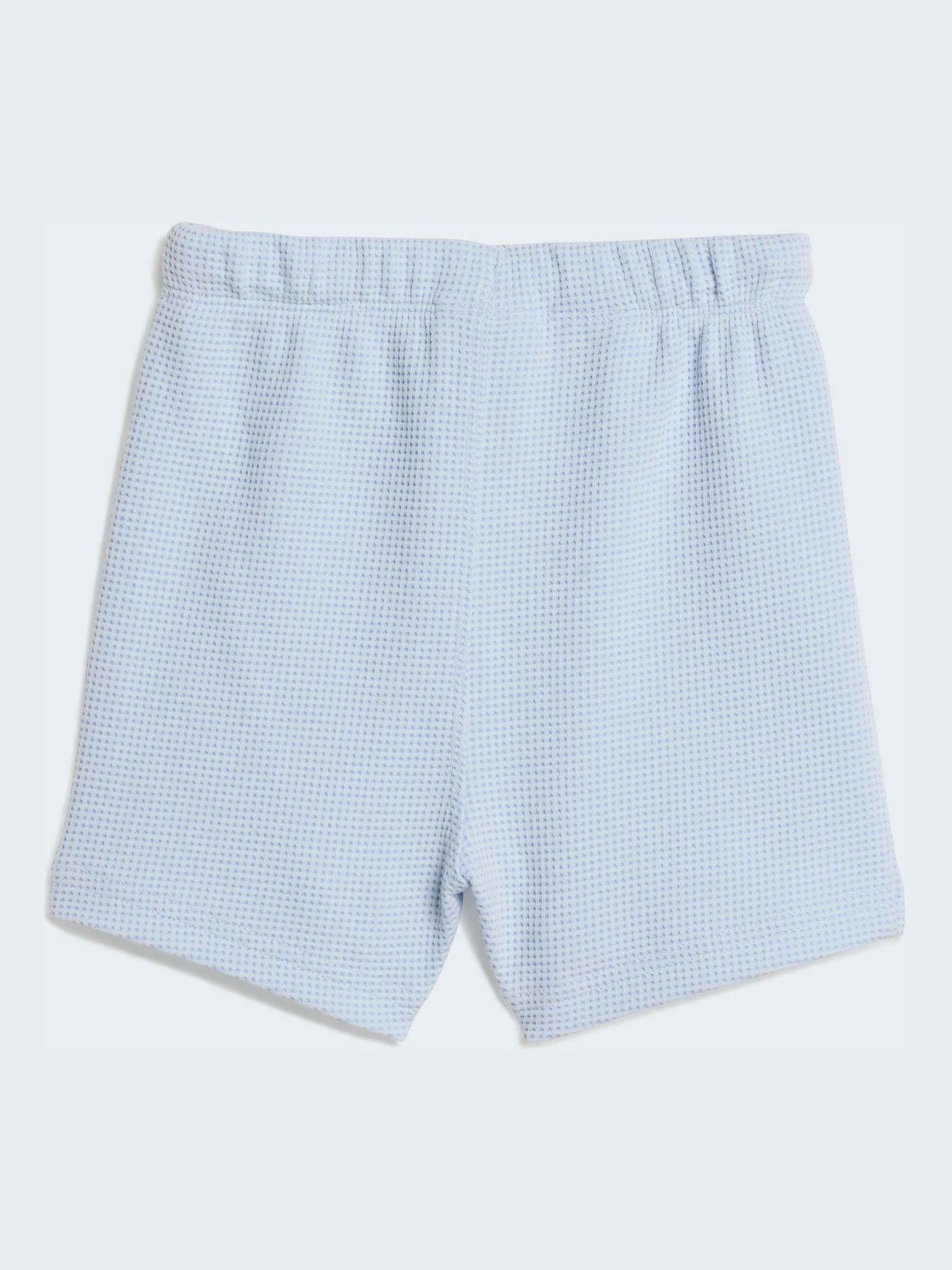 adidas Originals Blue Waffle T-Shirt and Shorts Set image 6