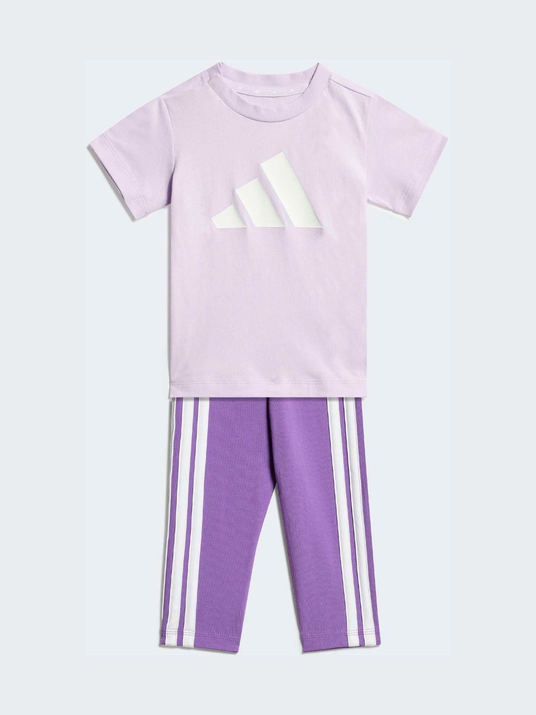 adidas Purple Essentials T-Shirt and Leggings Infant Set image 1