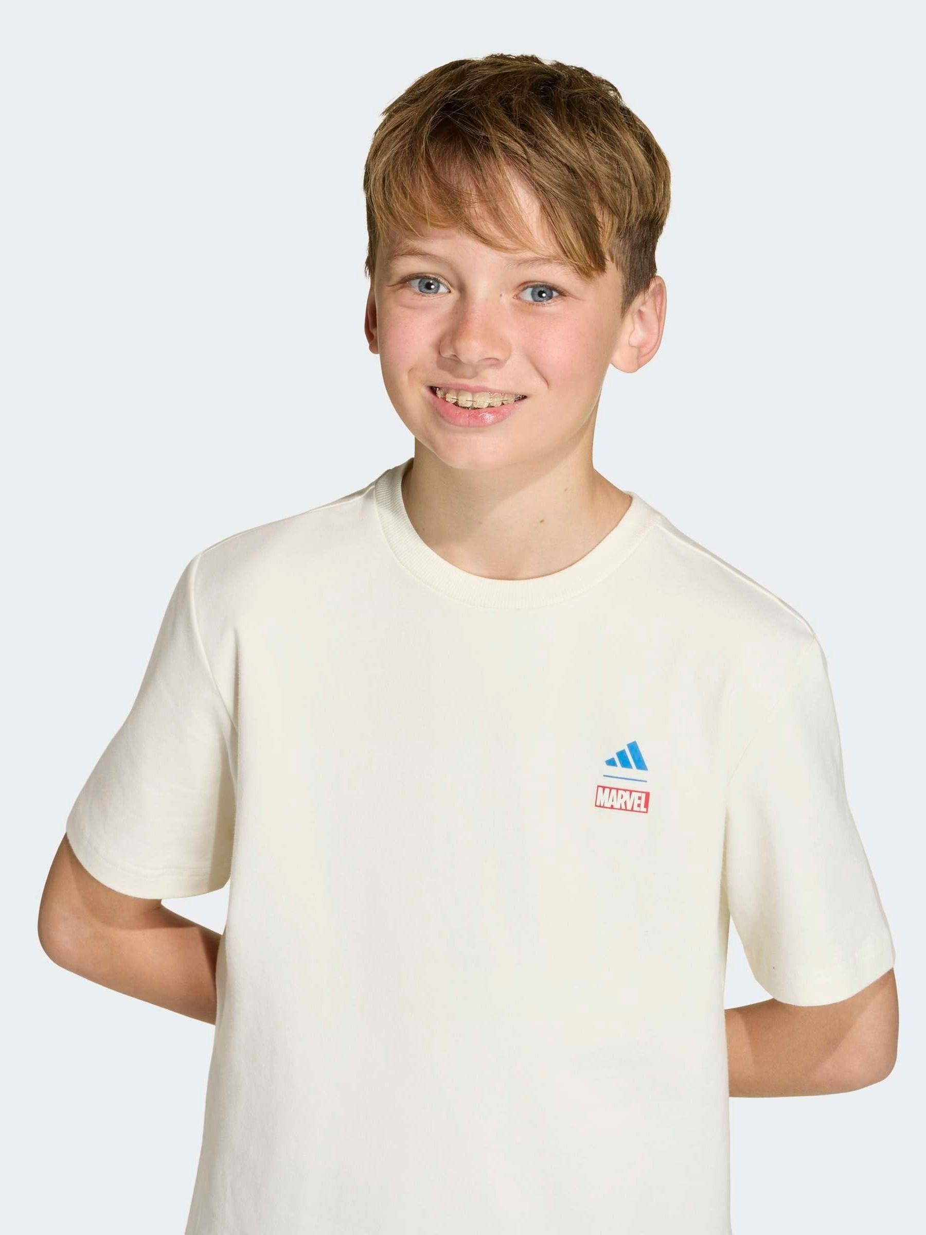 Dsiney Kidz - adidas White Marvel Avengers Graphic T-Shirt image 4