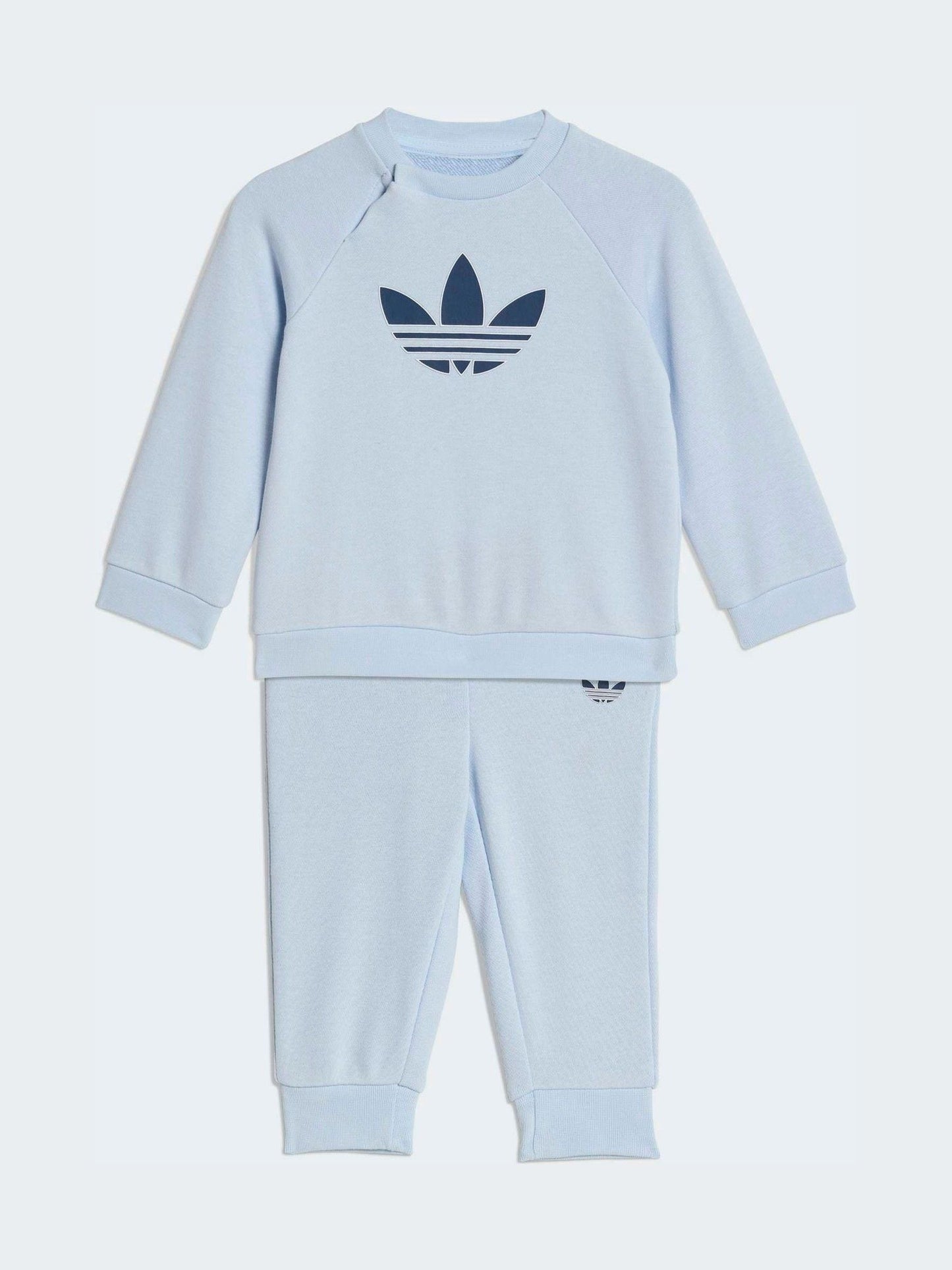 adidas Originals Light Blue Trefoil Sweatshirt and Jogger Infant Set image 1