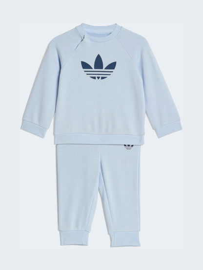 adidas Originals Light Blue Trefoil Sweatshirt and Jogger Infant Set image 1