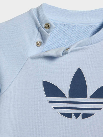 adidas Originals Light Blue Trefoil Sweatshirt and Jogger Infant Set image 5