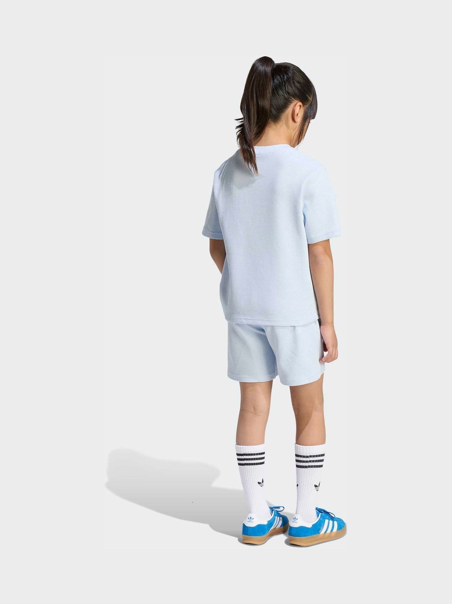Dsiney Kidz - adidas Originals Light Blue Oversized Waffle Short T-Shirt Little Kids Set image 2