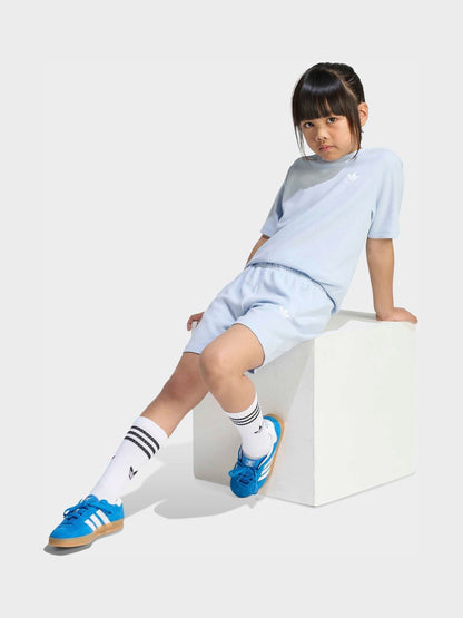 Dsiney Kidz - adidas Originals Light Blue Oversized Waffle Short T-Shirt Little Kids Set image 3