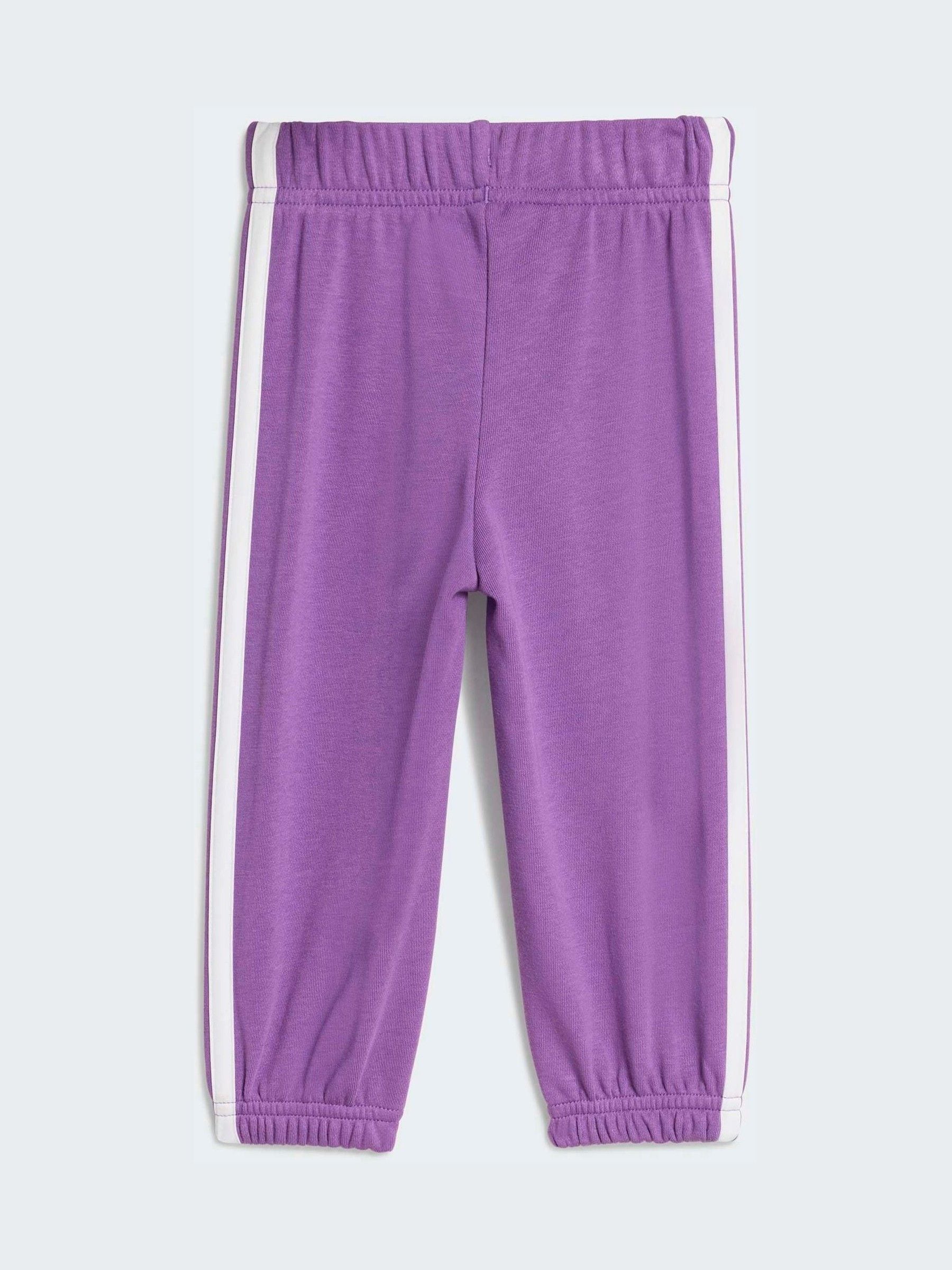 adidas Purple Essentials Top  and Joggers Infant Set image 4