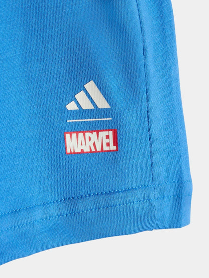 adidas Blue Marvel Avengers T-Shirt and Shorts Infant Set image 7