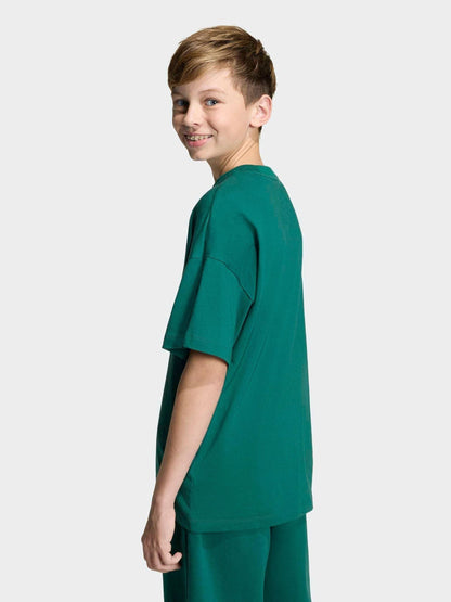 Dsiney Kidz - adidas Originals Green Blocked Logo Oversized T-Shirt image 2