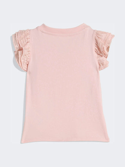 adidas Originals Pink Frill T-Shirt and Cycling Leggings Infant Set image 4