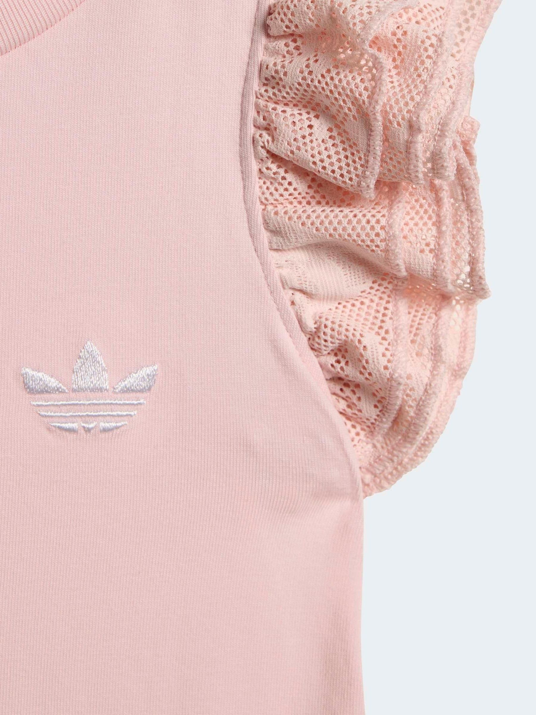 adidas Originals Pink Frill T-Shirt and Cycling Leggings Infant Set image 7