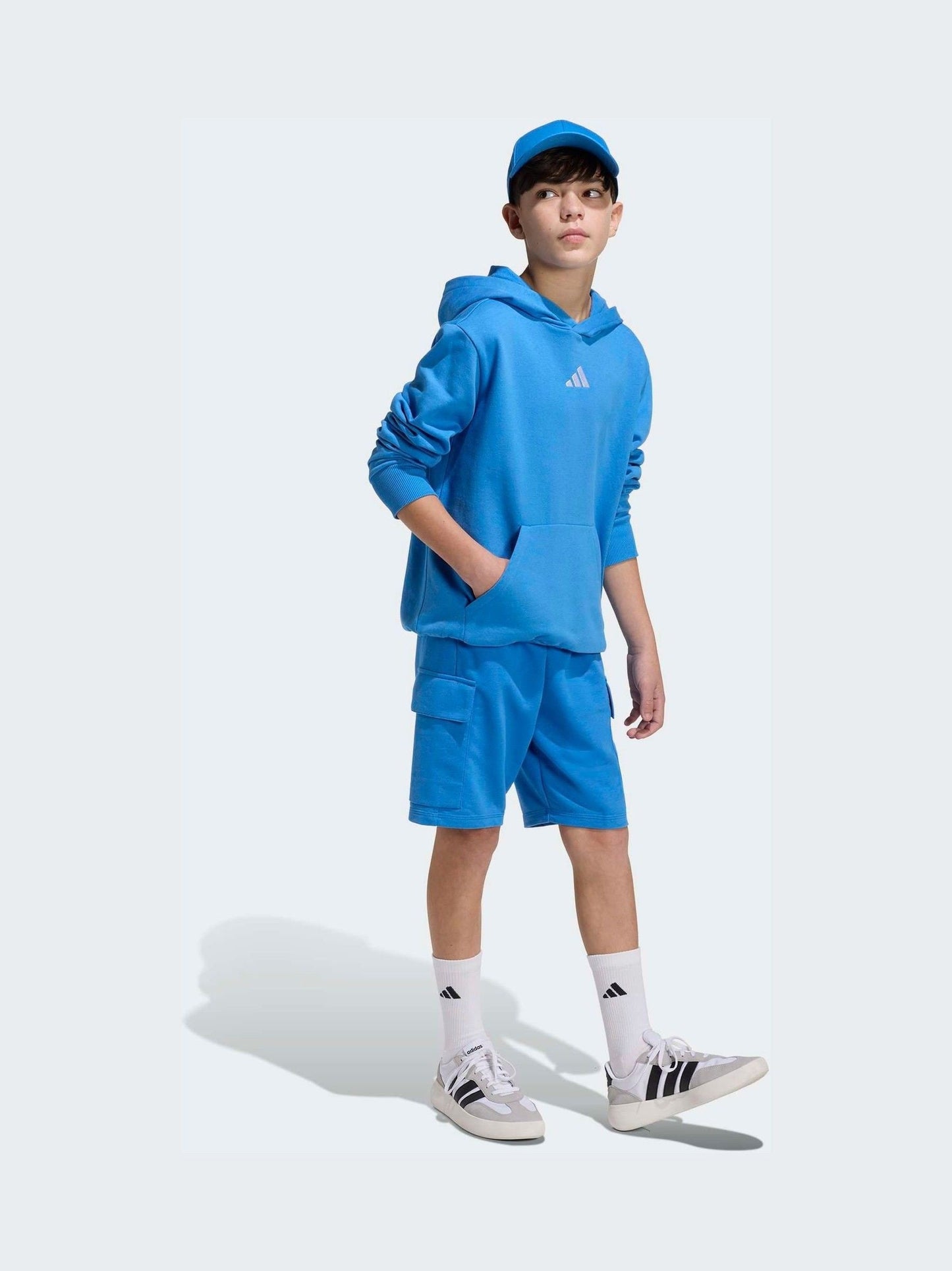 Dsiney Kidz - adidas Light Blue Essentials Kids Cargo Shorts image 4