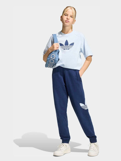 Dsiney Kidz - adidas Originals Blue Trefoil Oversized T-Shirt image 3