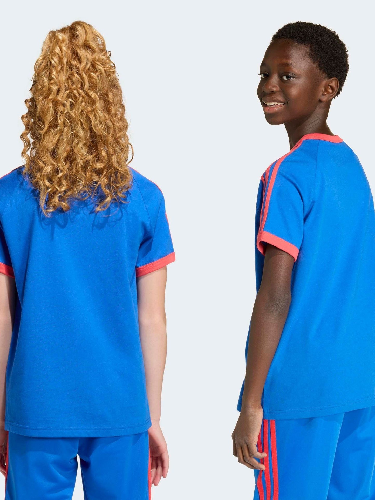 Dsiney Kidz - adidas Originals Blue/Red 3 Stripes T-Shirt image 3