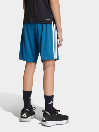 Dsiney Kidz - adidas Blue Train Essentials 3 Stripes Shorts image 2