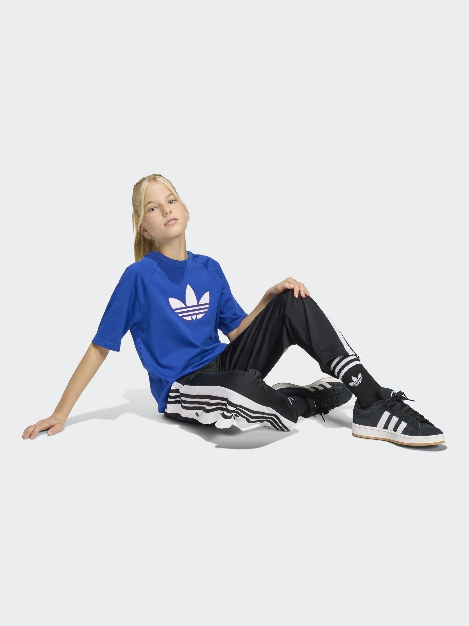 Dsiney Kidz - adidas Originals Dark Blue Trefoil Oversized T-Shirt image 3