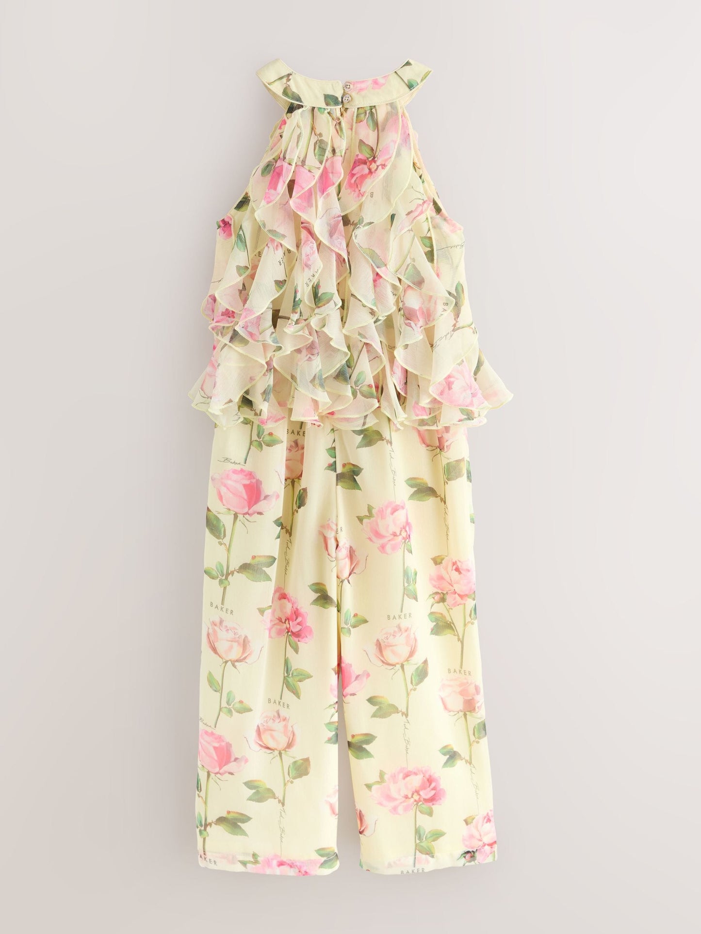 Baker by Ted Baker Chiffon Waterfall Halter Neck Wide Leg Jumpsuit image 6