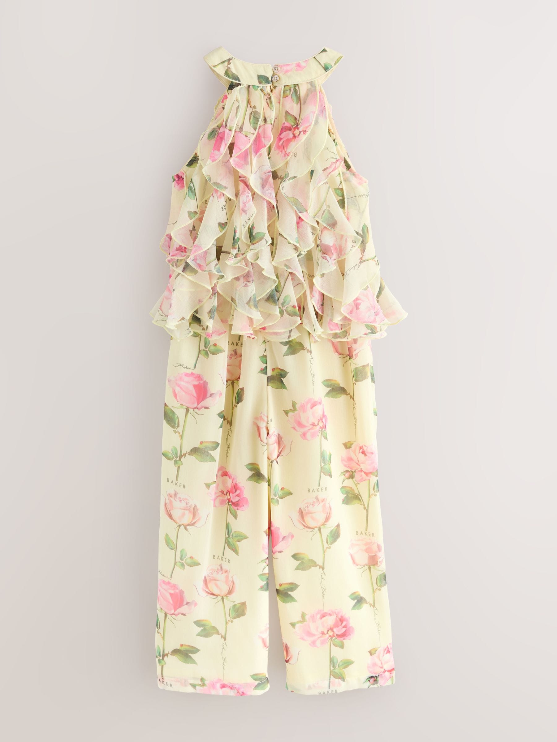 Baker by Ted Baker Chiffon Waterfall Halter Neck Wide Leg Jumpsuit image 6