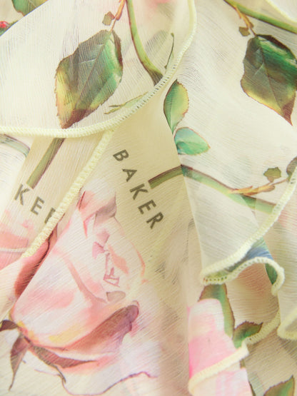 Baker by Ted Baker Chiffon Waterfall Halter Neck Wide Leg Jumpsuit image 7