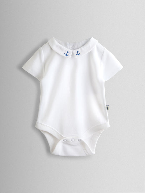 JoJo Maman Bébé Crystal White Embroidered Collar Body image 1
