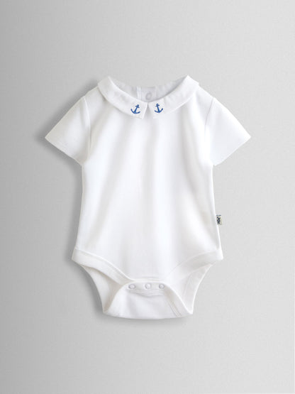 JoJo Maman Bébé Crystal White Embroidered Collar Body image 1