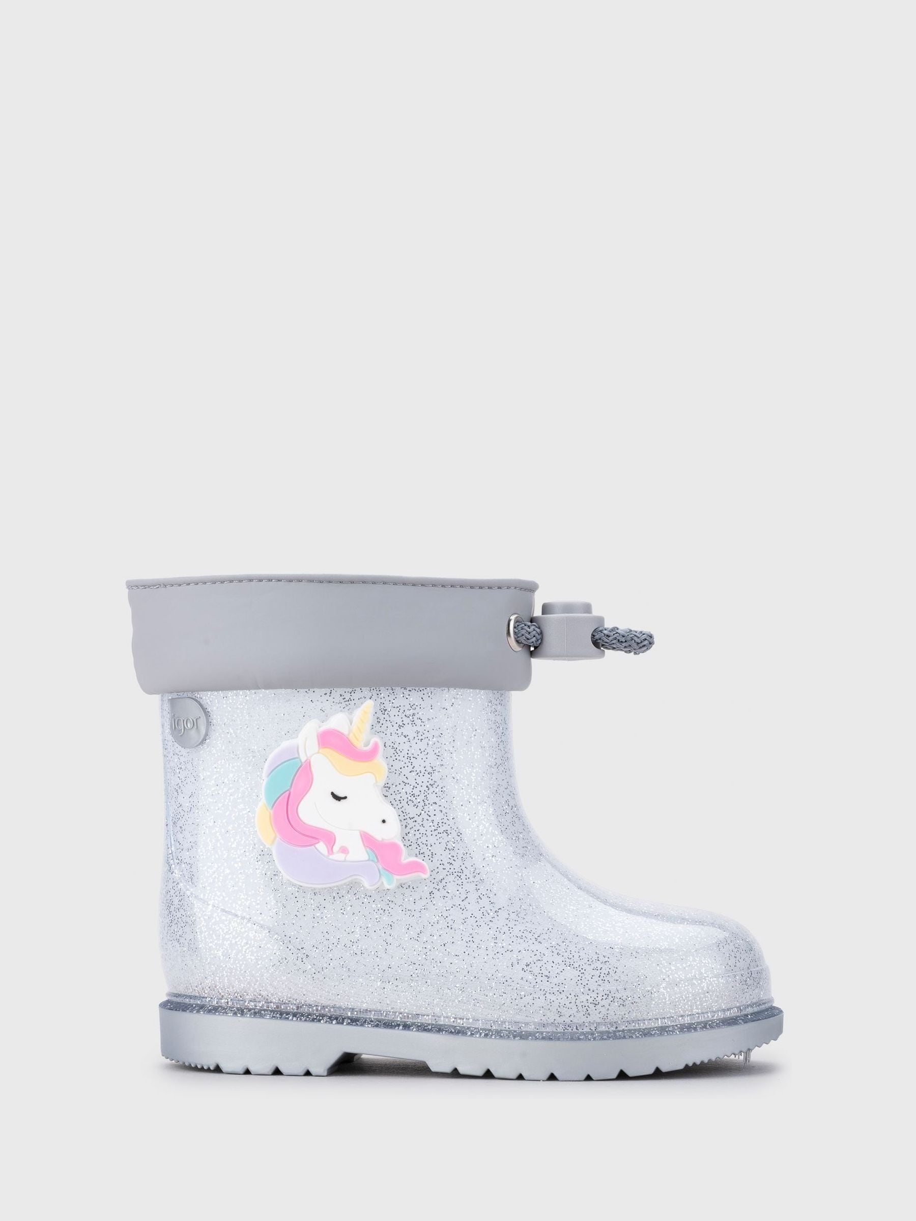 Igor Silver Glitter Unicorn Ankle Wellies image 2