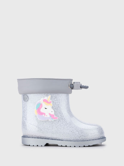Igor Silver Glitter Unicorn Ankle Wellies image 2