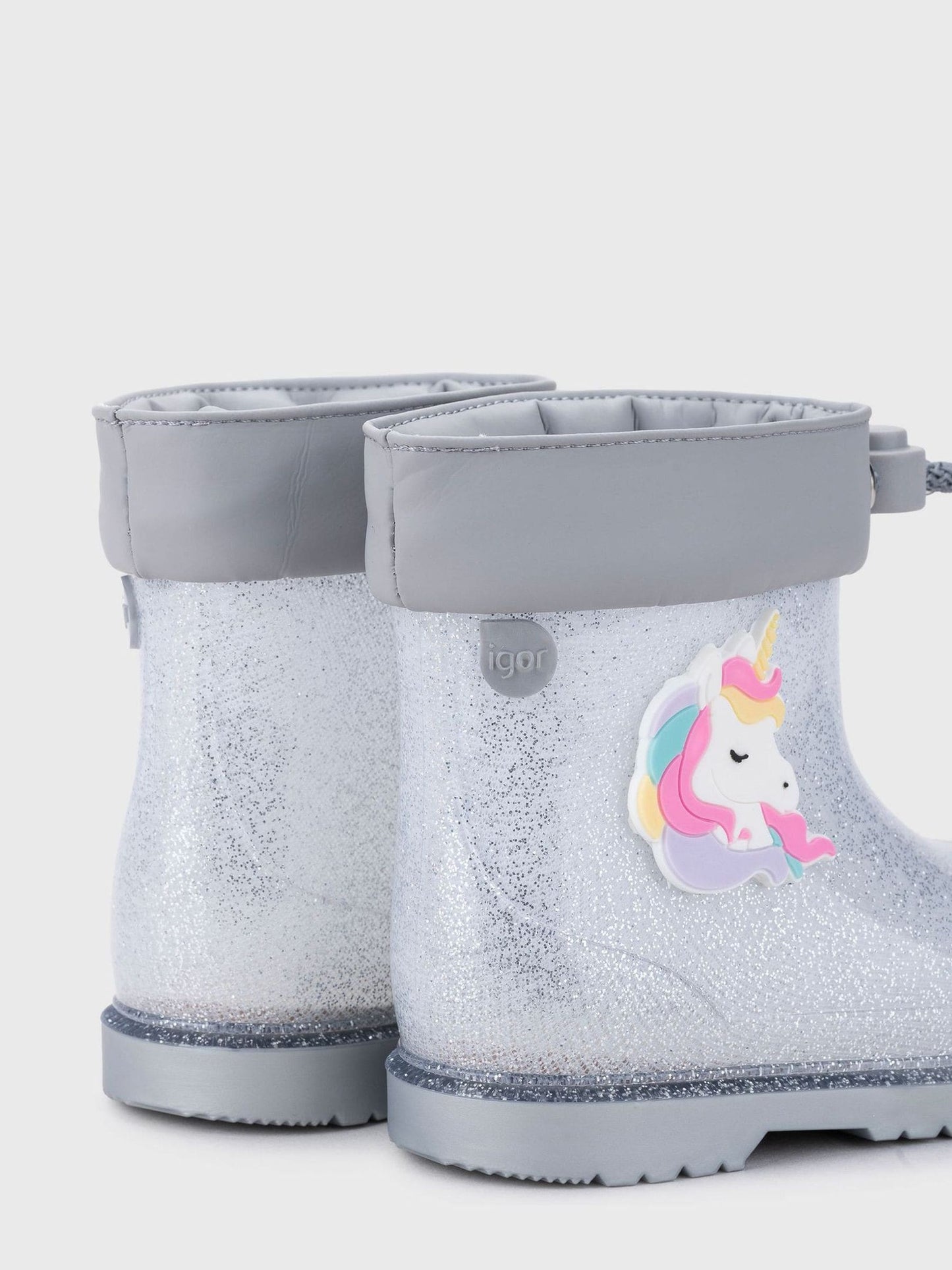 Igor Silver Glitter Unicorn Ankle Wellies image 3