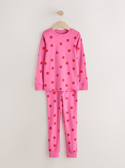 Pink/Turq Stampy Print Snuggle Pyjamas 3 Pack (9mths-12yrs) - image 6