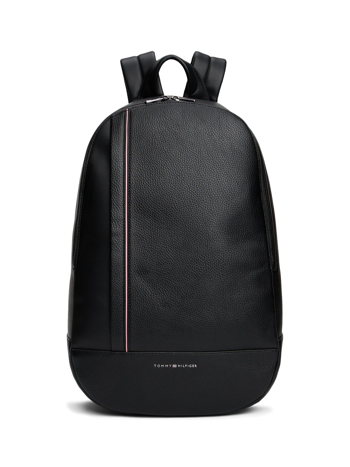 Tommy Hilfiger Black Metal Logo Pebble Grain Backpack image 1