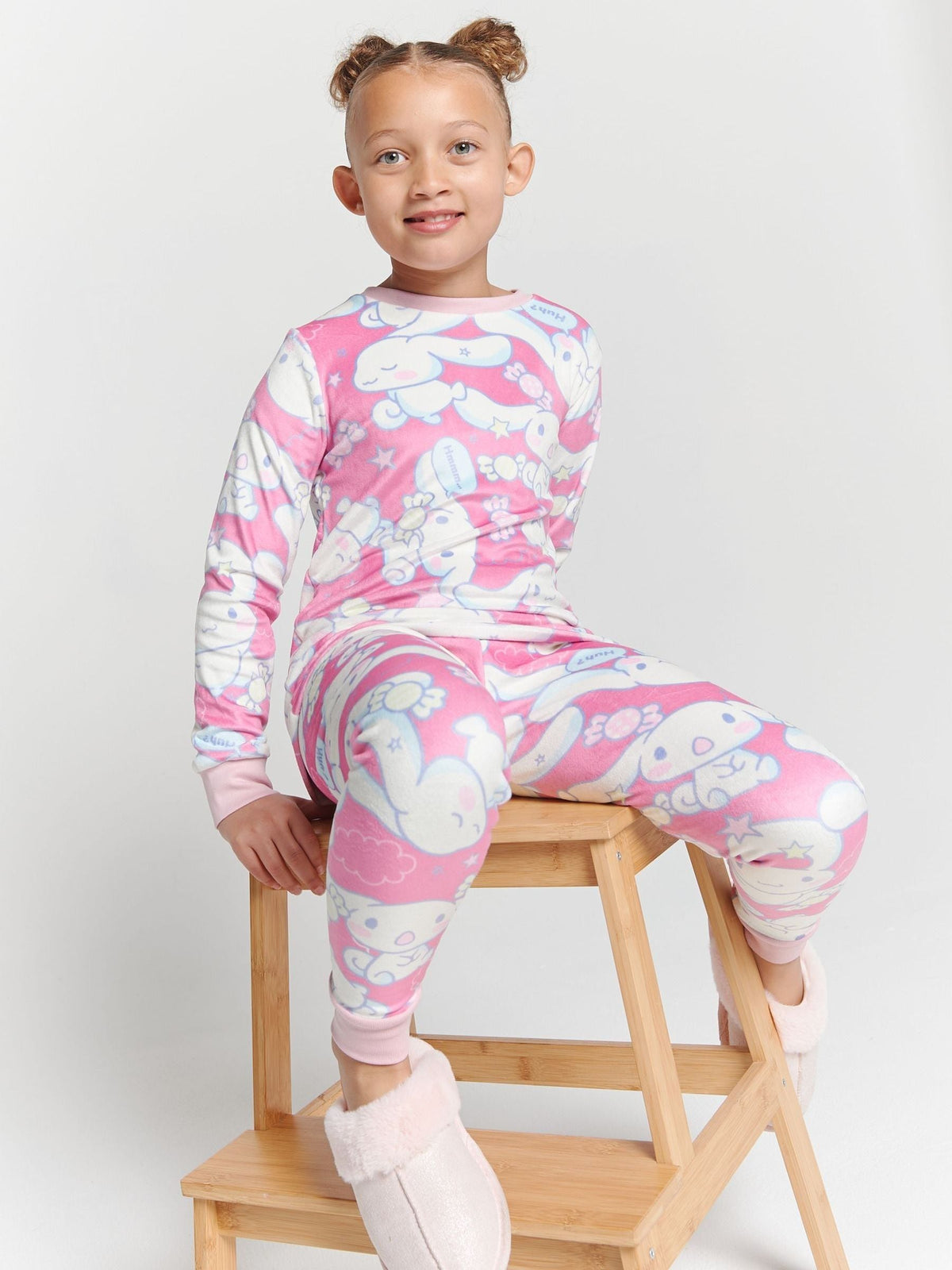 Brand Threads Pink Hello Kitty Fleece Pyjama Set - image 4