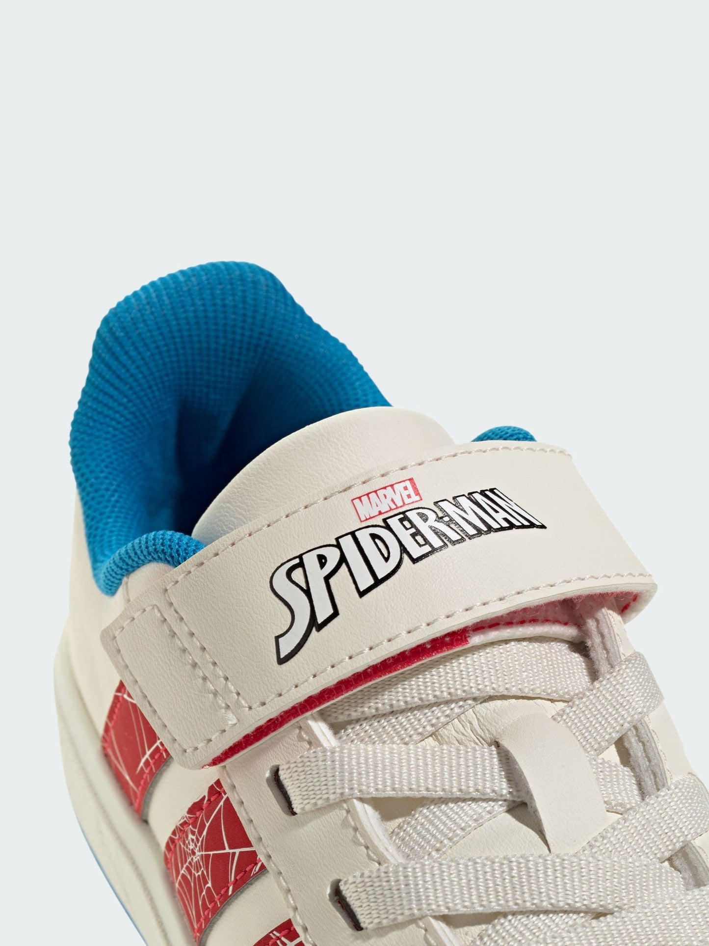 adidas White Marvel Spider-Man Grand Court Shoes image 4