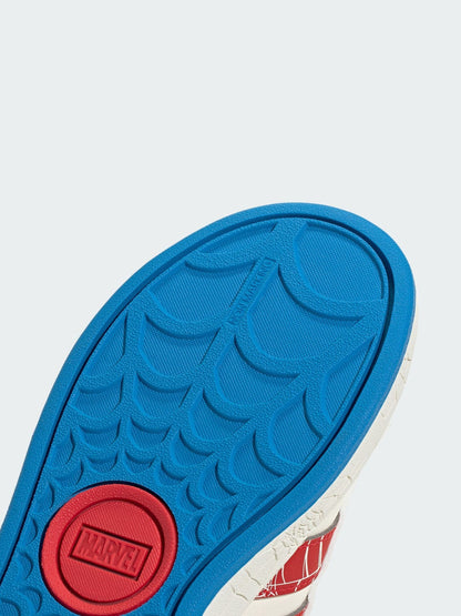 adidas White Marvel Spider-Man Grand Court Shoes image 5