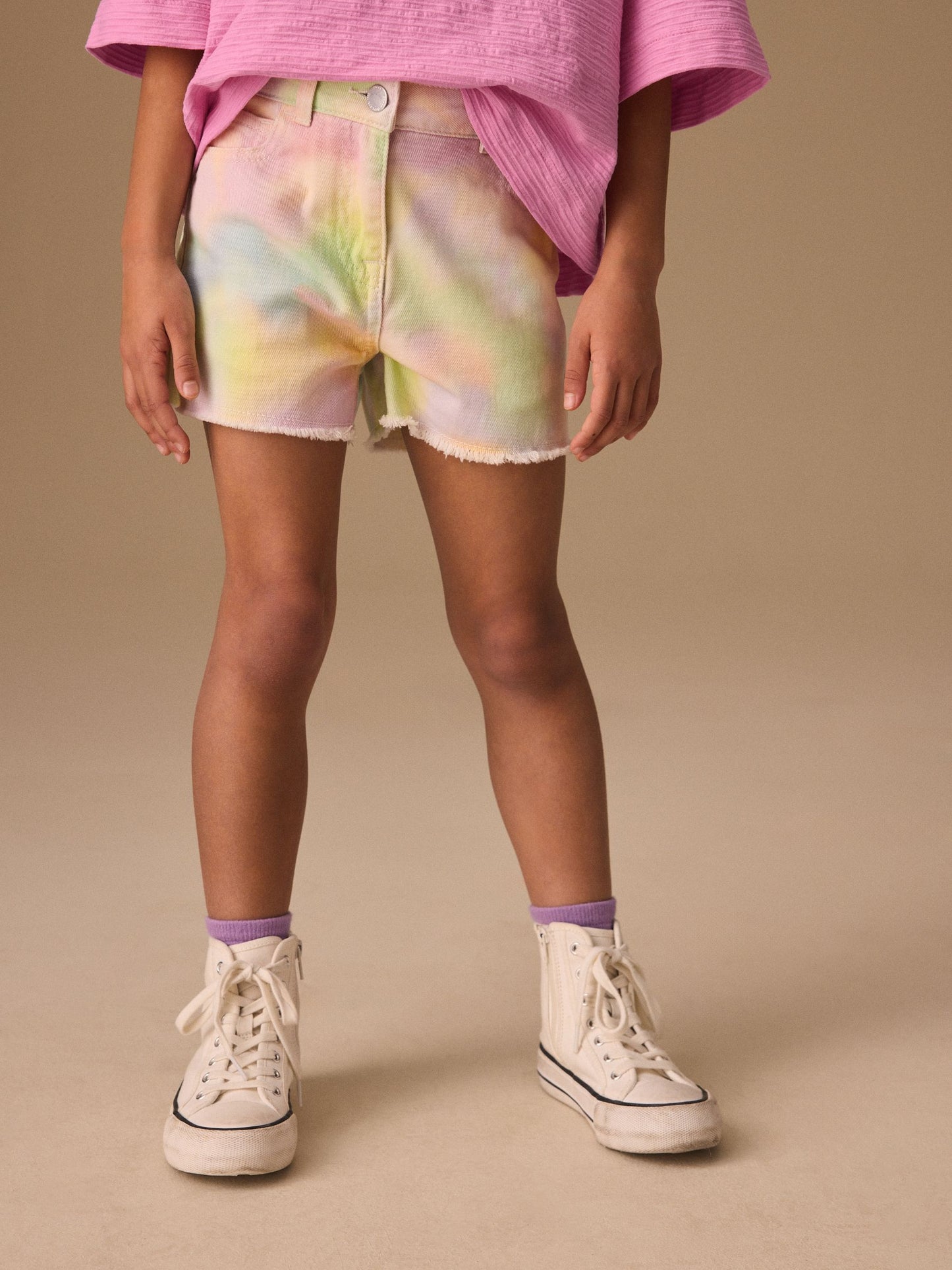 Dsiney Kidz - Pink Textured Oversized Boxy T-Shirt (3-16yrs) image 3