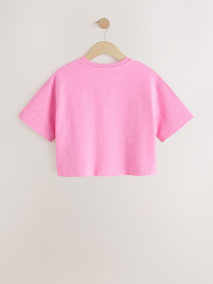 Dsiney Kidz - Pink Textured Oversized Boxy T-Shirt (3-16yrs) image 7