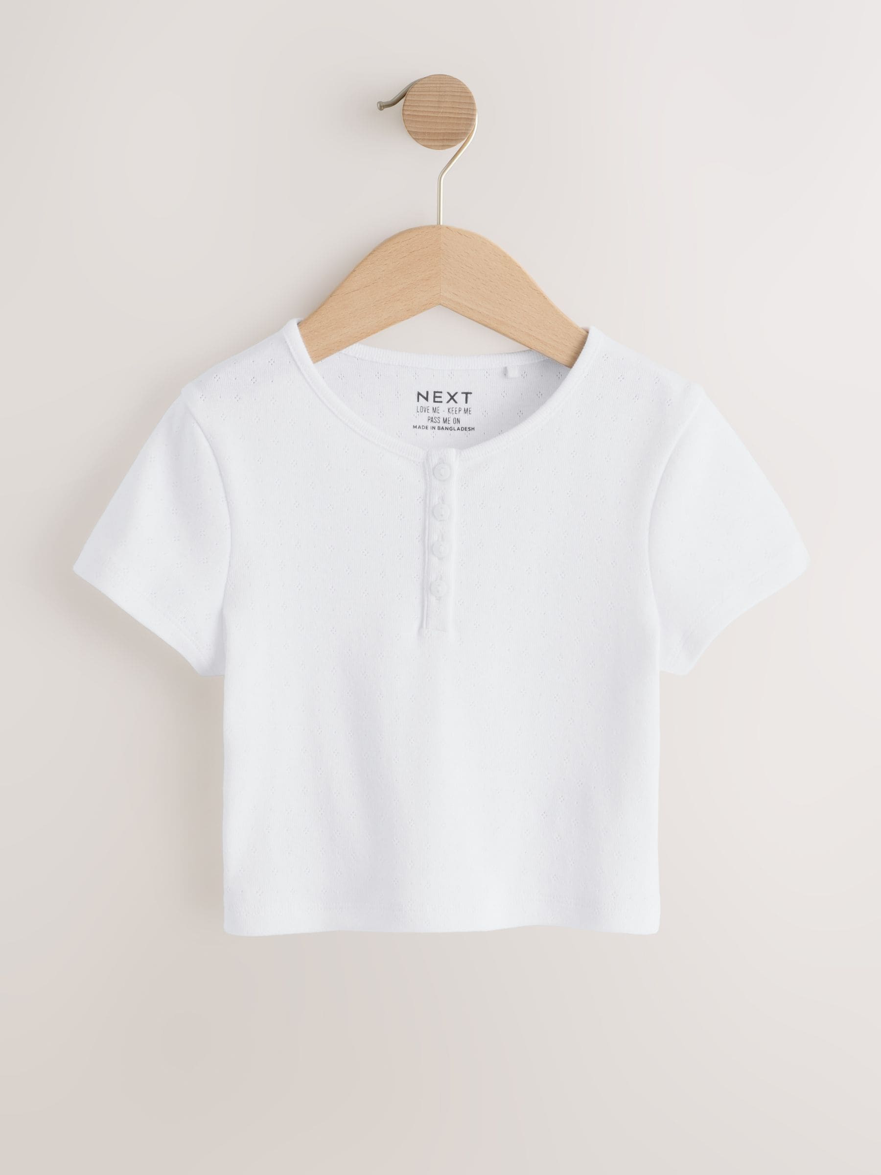 Dsiney Kidz - Navy/White Pointelle Button Front Tops 2 Pack (3-16yrs) image 4