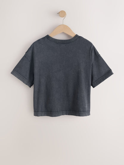 Dsiney Kidz - Charcoal Grey Floral Oversized Graphic Print T-Shirt (3-16yrs) image 6