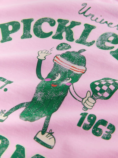 Dsiney Kidz - Pink Pickleball Oversized Graphic Print T-Shirt (3-16yrs) image 7