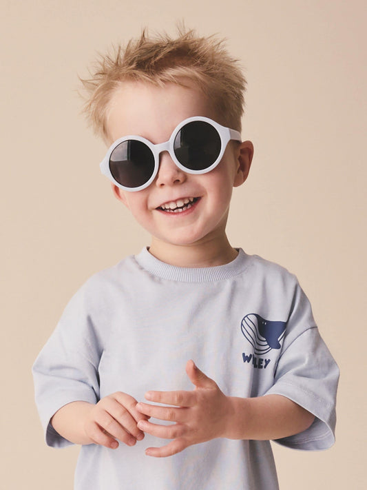 Baby Blue Round Sunglasses image 1