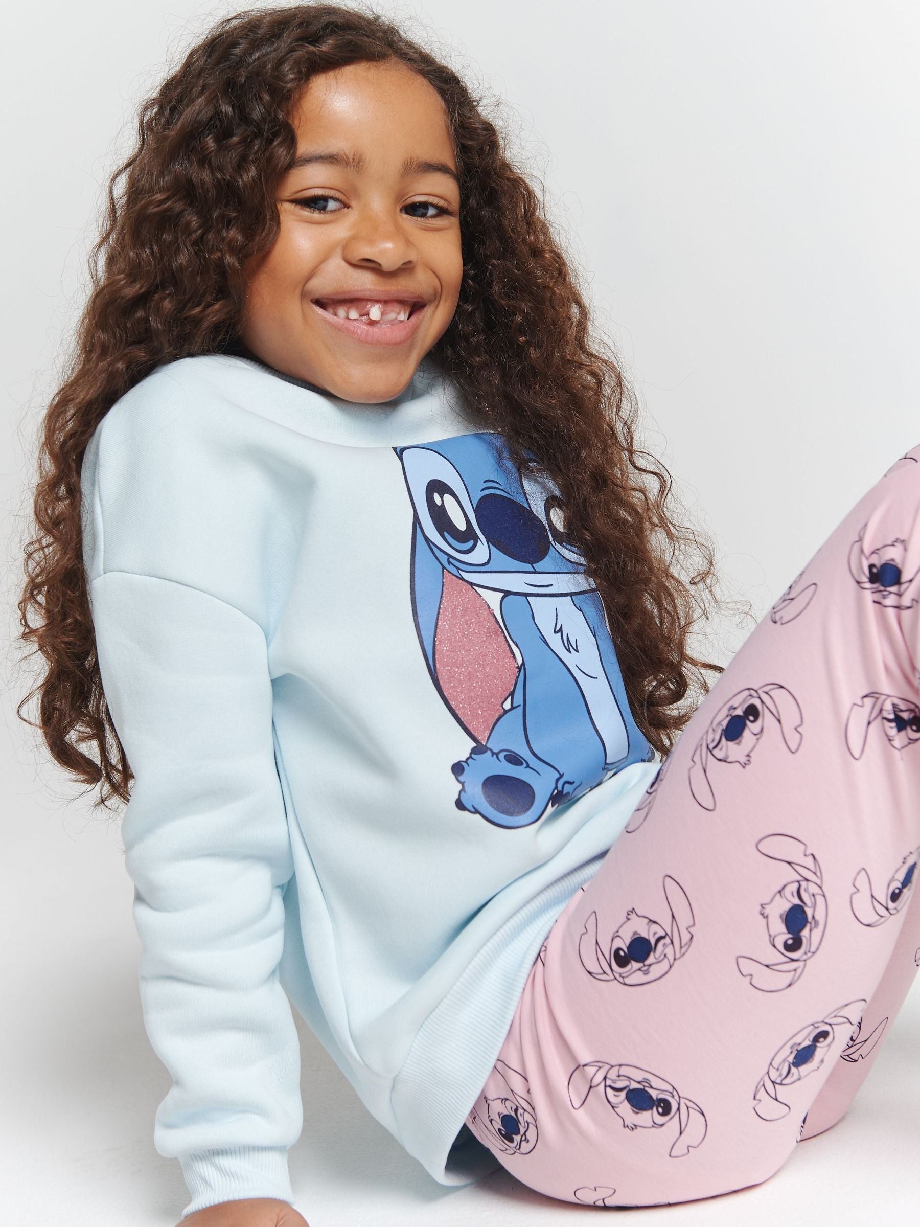Brand Threads Blue Disney Stitch Top and Leggings Set image 5