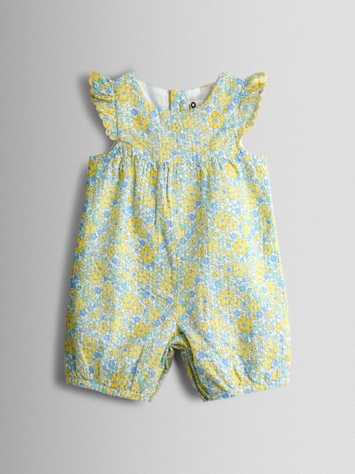 JoJo Maman Bébé Yellow Floral Printed Romper image 1